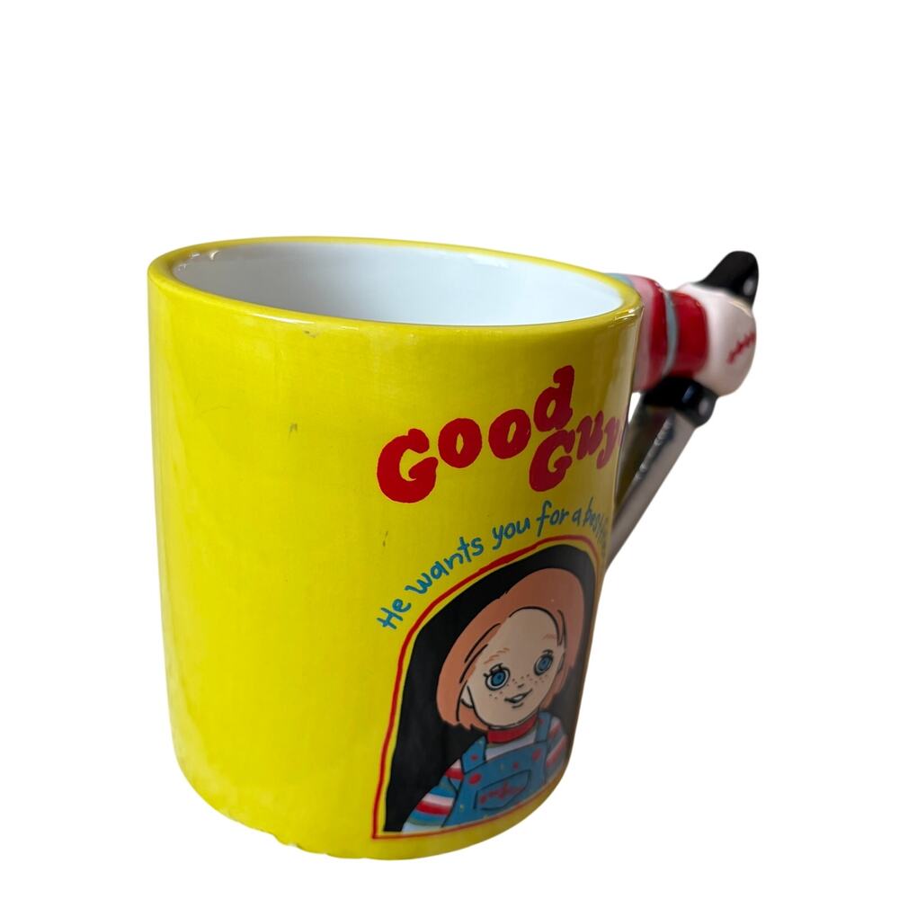 Universal Chucky Good Guys Knife Handle Coffee Mug 20oz Hand Painted New HTF - Picture 9 of 13